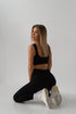 Basic Ribbed Leggings Black